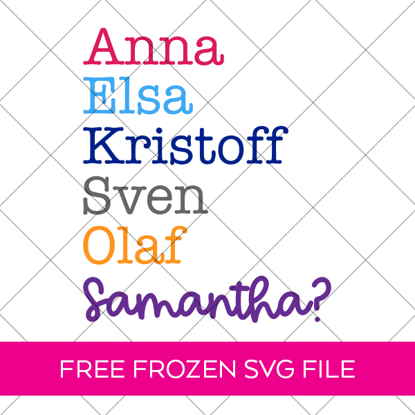 Frozen SVG Free Download at DIY Vacation Shirts