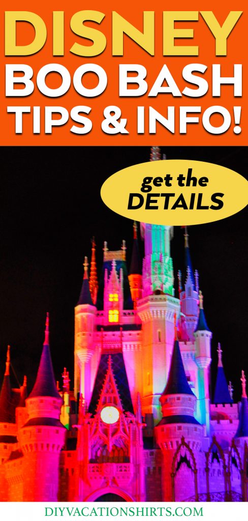 Walt Disney World castle at Halloween for Boo Bash and halloween party
