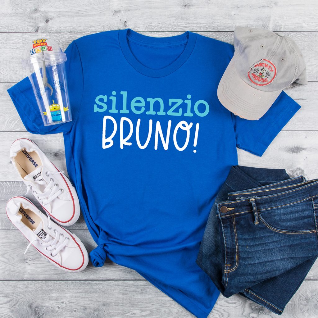 DIY Silenzio Bruno shirt with Free SVG File