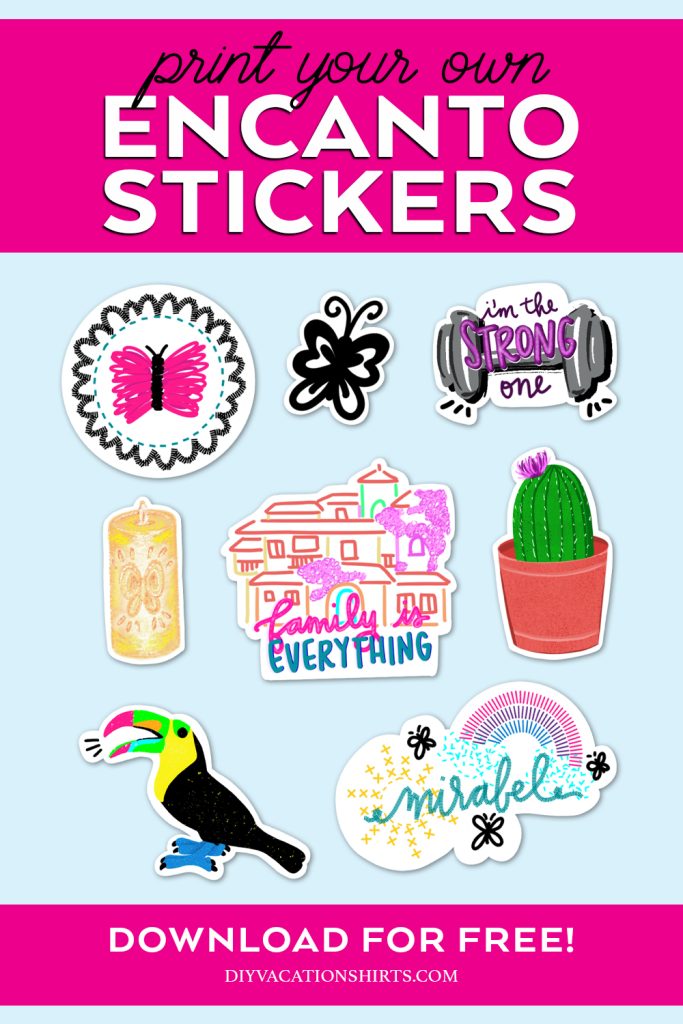 free printable encanto stickers design